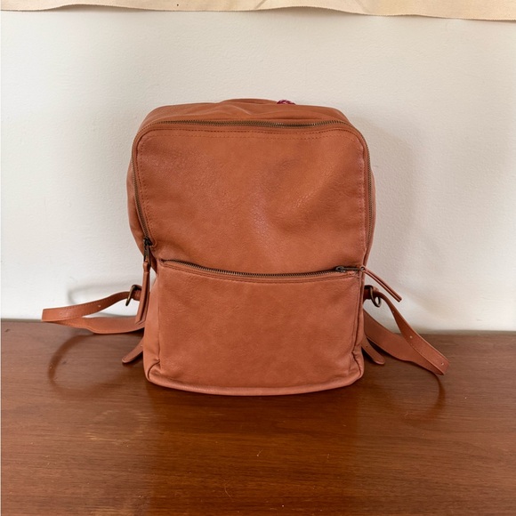 universal thread | leather backpack with scarf tie - Picture 2 of 3
